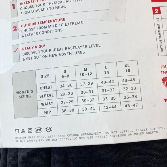 TERRAMAR Altitude 3.0 Base Layer Turtleneck Top Women's XL Black NWT - Picture 6 of 7